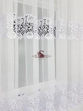 Elegáns fehér voile függöny – 400×180 cm - 400x180 cm