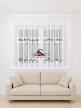 Elegáns fehér voile függöny – 400×180 cm - 400x180 cm