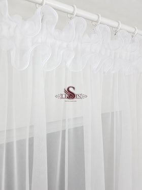 Elegáns fehér voile függöny – 400×180 cm - 400x180 cm