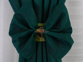 Elegáns zöld-fehér függönyszett - 400x160 cm