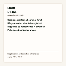 DS158-6 sötétítő és függöny szett - 150x160 cm